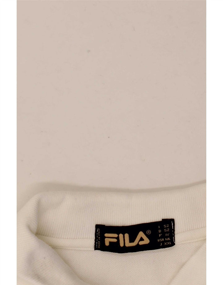Fila Herre Polo Shirt IT 52 Stor Hvid