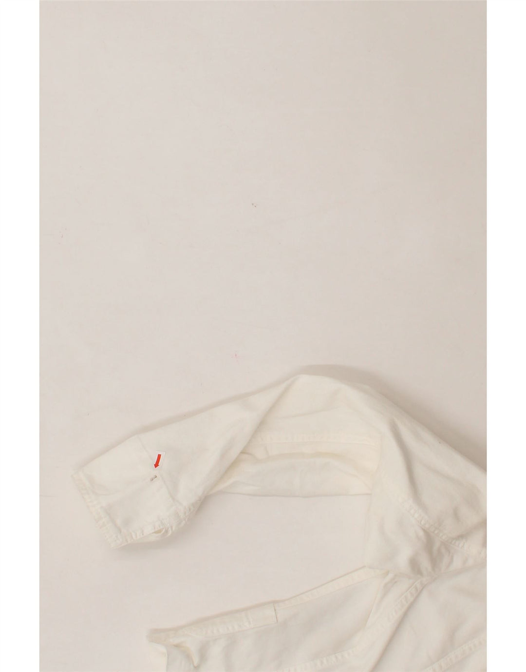 BENETTON Womens 1 Button Crop Blazer Jacket UK 8 Small White Vintage Benetton and Second-Hand Benetton from Messina Hembry 
