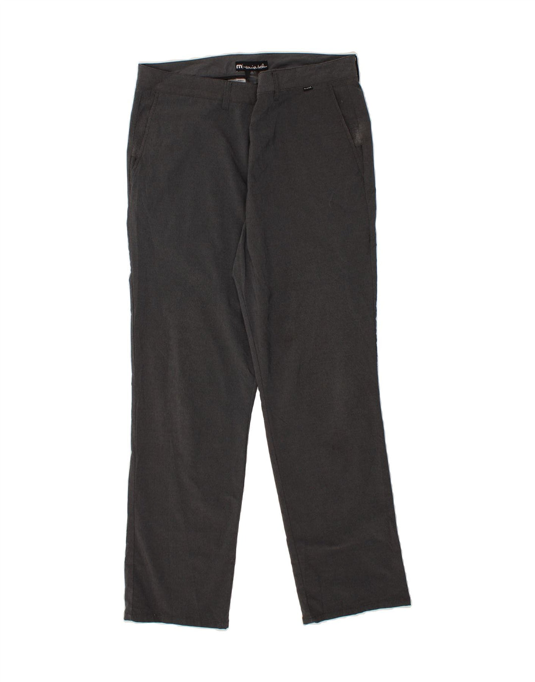 TRAVIS MATHEW Mens Straight Chino Trousers W40 L33 Grey Nylon Vintage Travis Mathew and Second-Hand Travis Mathew from Messina Hembry 