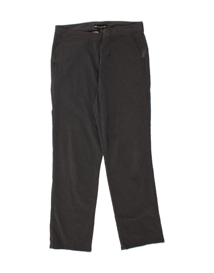 TRAVIS MATHEW Mens Straight Chino Trousers W40 L33 Grey Nylon Vintage Travis Mathew and Second-Hand Travis Mathew from Messina Hembry 
