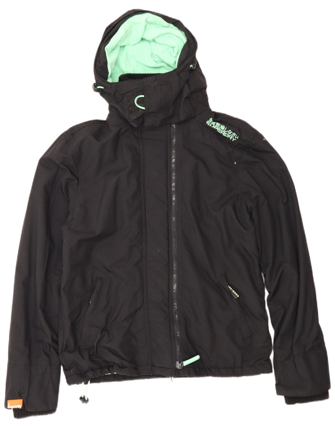 Superdry Womens The Windcheater Windbreaker Jacket UK 14 Medium Black