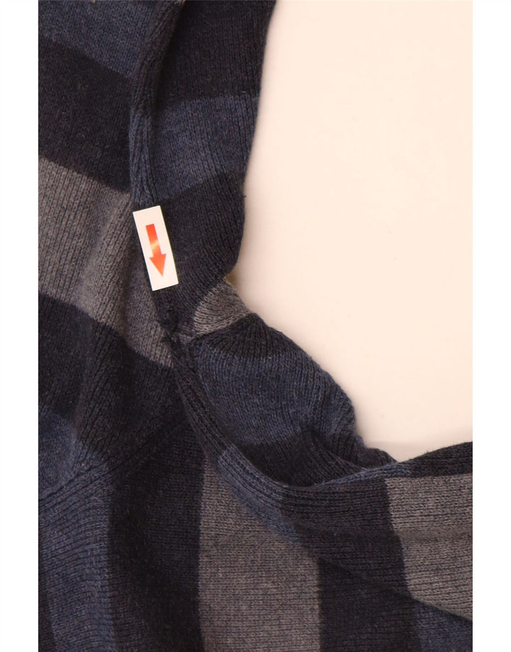 Marks & Spencer Herre sweater med rund hals, medium marineblå stribet