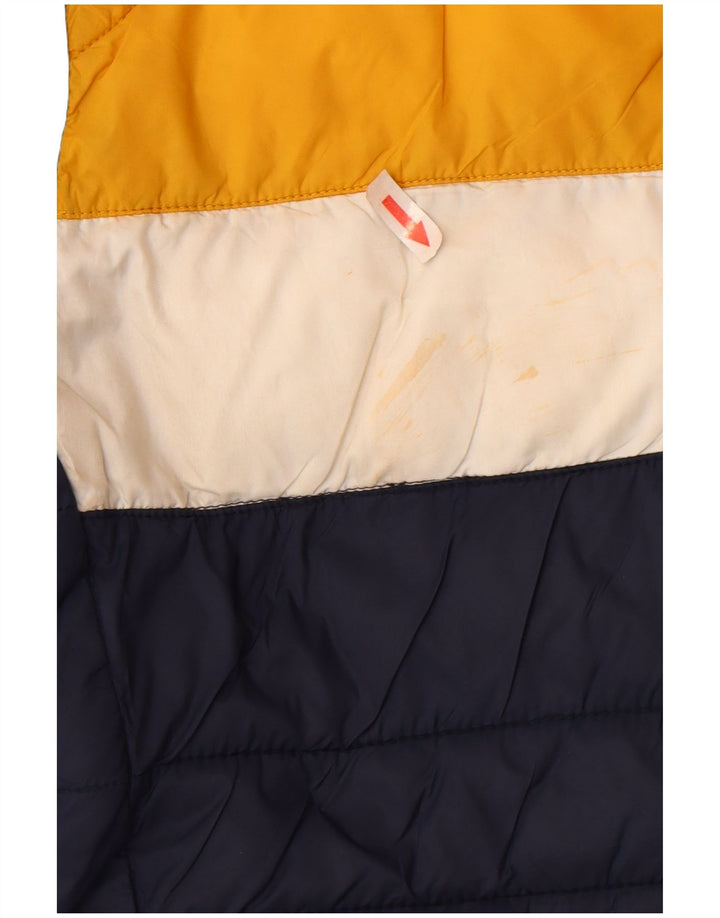Jack & Jones Herre hættepolstret jakke UK 38 Medium Navy Blue Colourblock