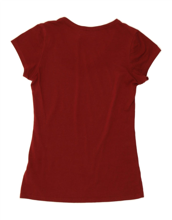 G-STAR Womens T-Shirt Top UK 10 Small Maroon Cotton Vintage G-Star and Second-Hand G-Star from Messina Hembry 