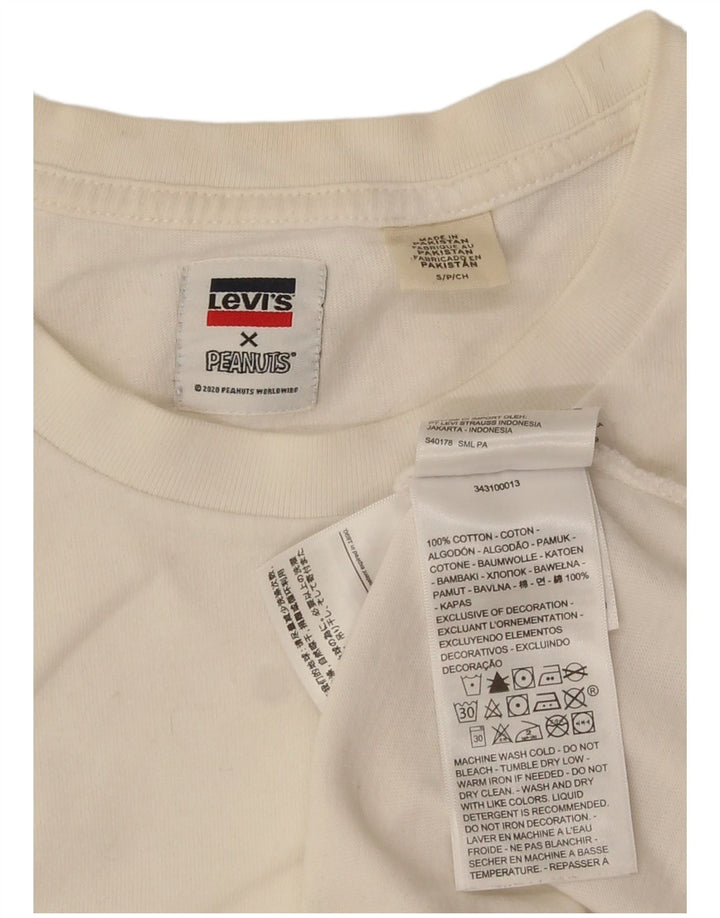 Levi's Herre Peanuts T-shirt Top Lille hvid bomuld