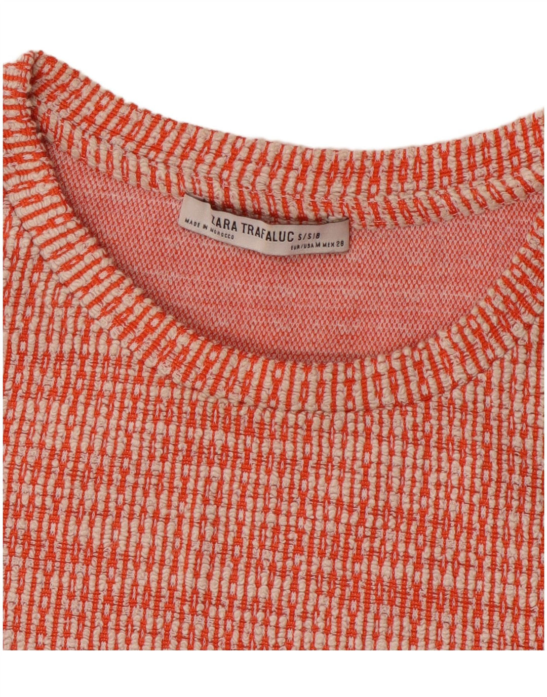ZARA Womens Crop T-Shirt Top UK 10 Small Red
