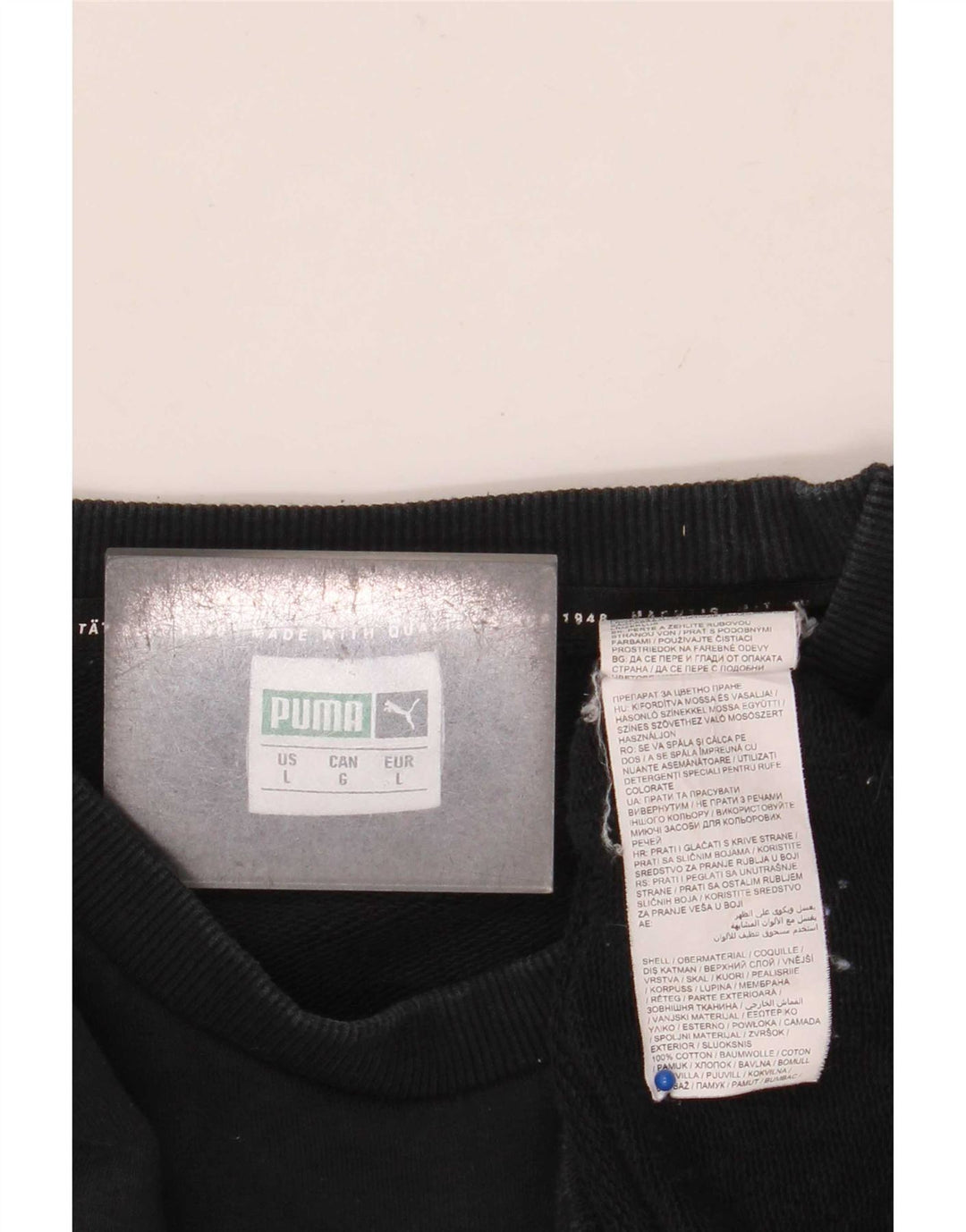 Puma Herre Sweatshirt Jumper Stor Sort Bomuld