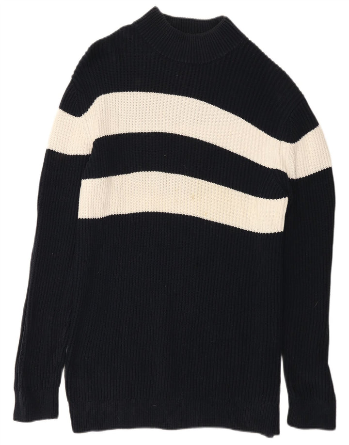 French Connection Herre Turtle Neck Jumper Sweater Medium Navyblå stribet