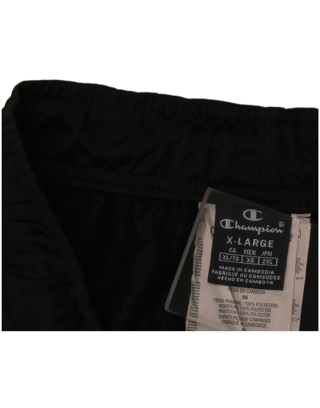 CHAMPION Herre træningsdragt Bukser Joggers XL Sort Colourblock Polyester