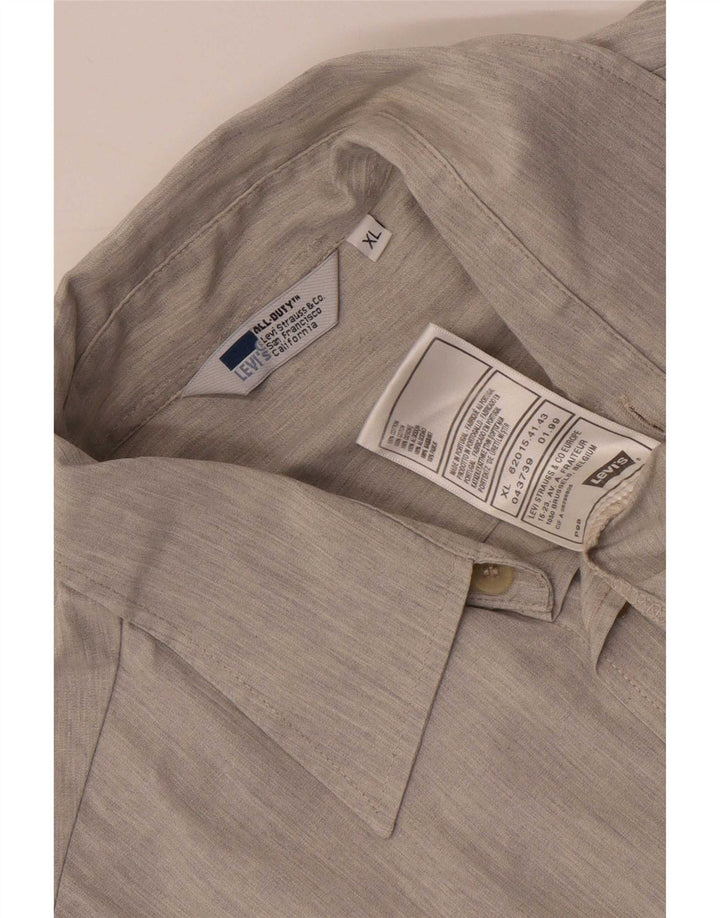 Levi's Kortærmet Herreskjorte XL Grå Bomuld