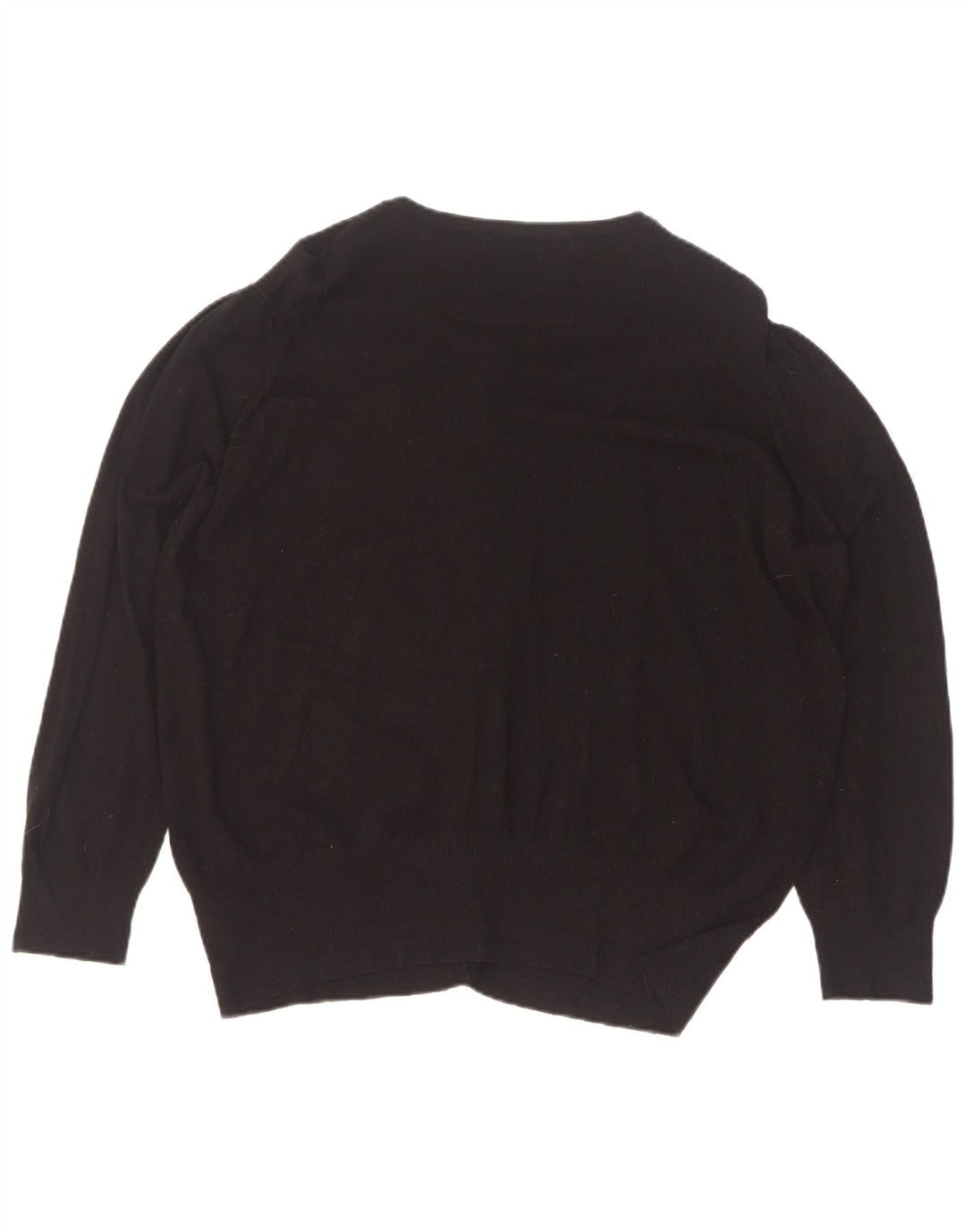 Marks & Spencer Dame Cardigan Sweater UK 20 2XL Sort Viscose