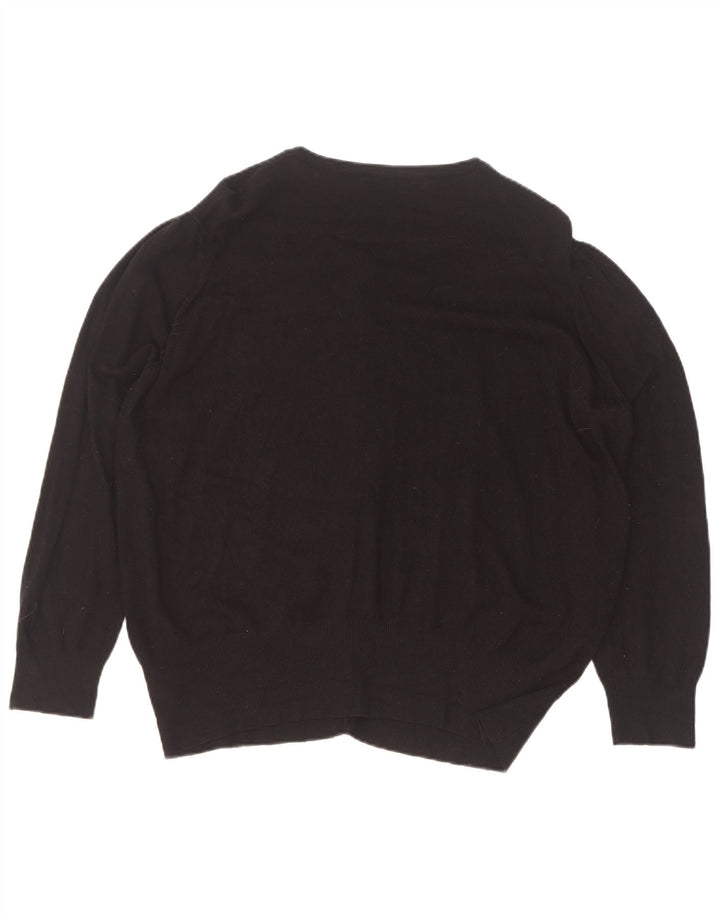 Marks & Spencer Dame Cardigan Sweater UK 20 2XL Sort Viscose