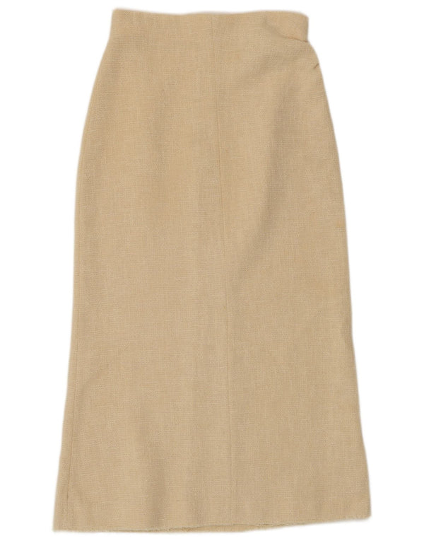 ZARA Maxi-nederdel til kvinder Small W26 Off White Bomuld