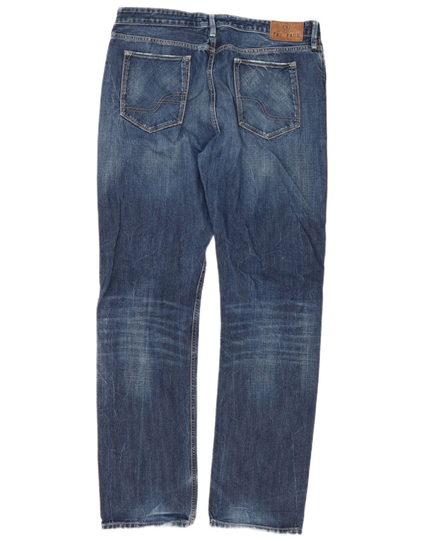 Fat Face Herre Straight Jeans W36 L34 Blå Bomuld