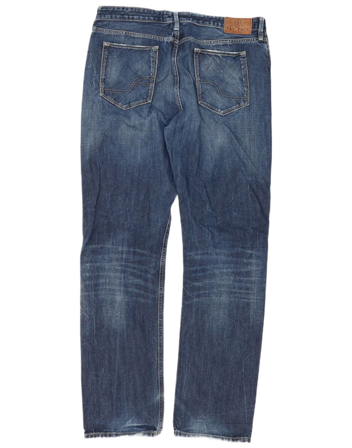 Fat Face Herre Straight Jeans W36 L34 Blå Bomuld