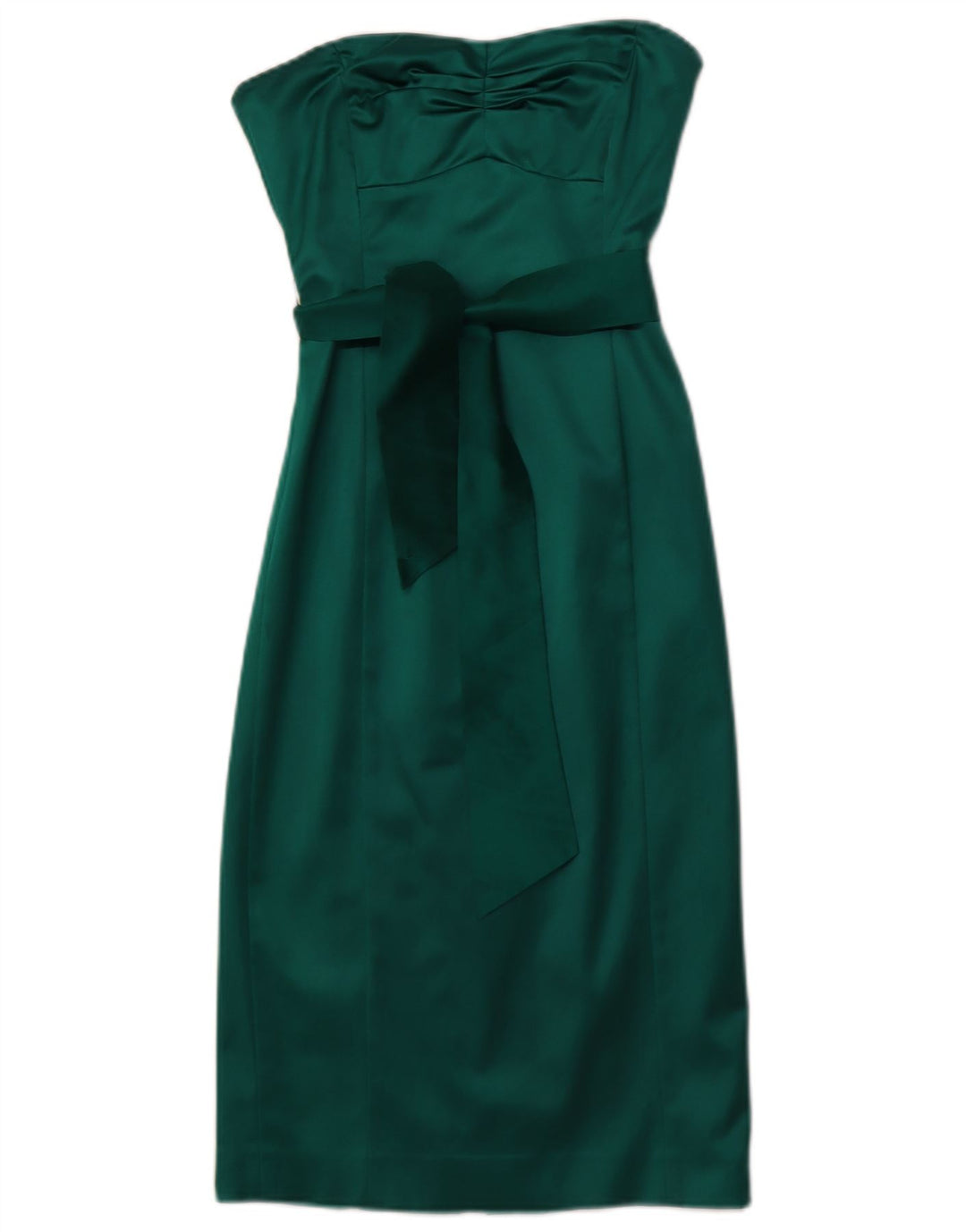 COAST Dame Stropløs Kjole UK 8 Small Green Acetate