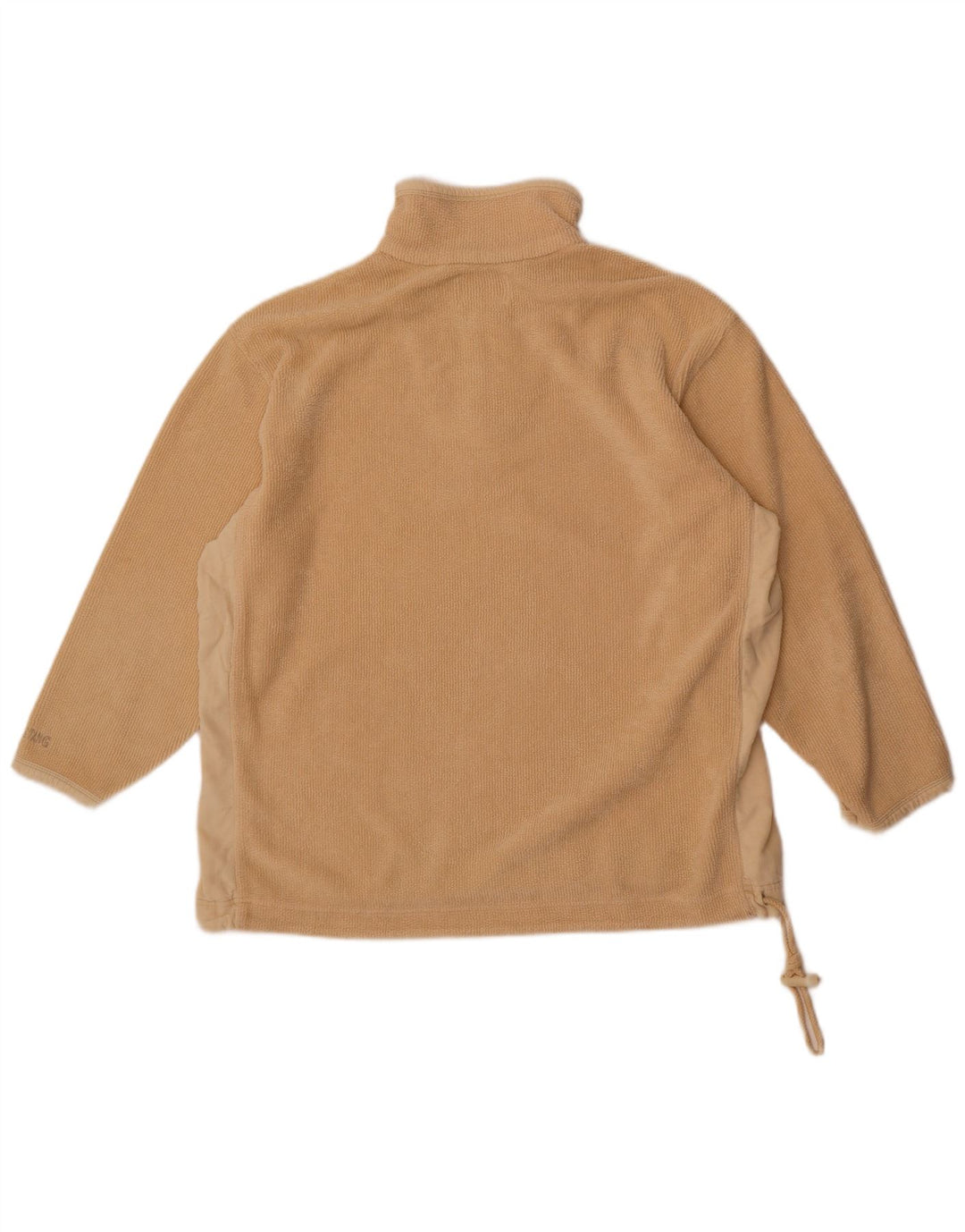Mustang Herre lynlås hals Fleece Jumper Stor Beige Colourblock Polyester
