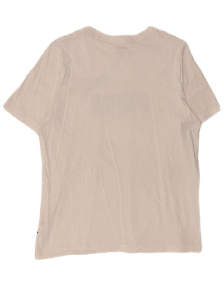 Puma Herre Grafisk T-Shirt Top Stor Hvid Bomuld