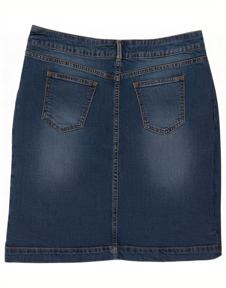 White Stuff Dame Denim Nederdel US 12 Medium W32 Blå Bomuld