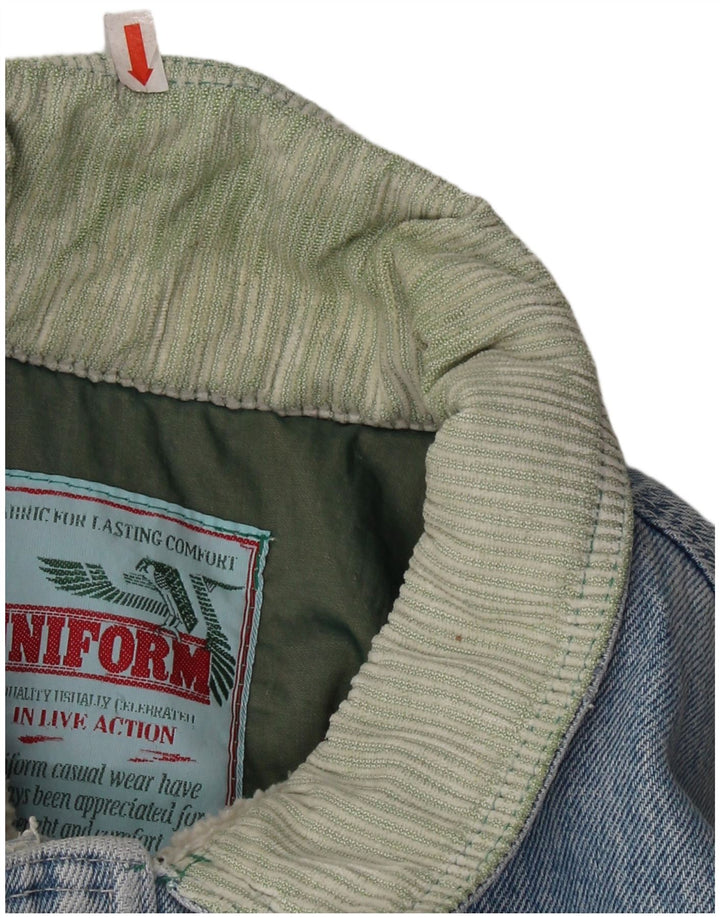 Uniform Herre Denim Sherpa Jacket UK 42 XL Blå