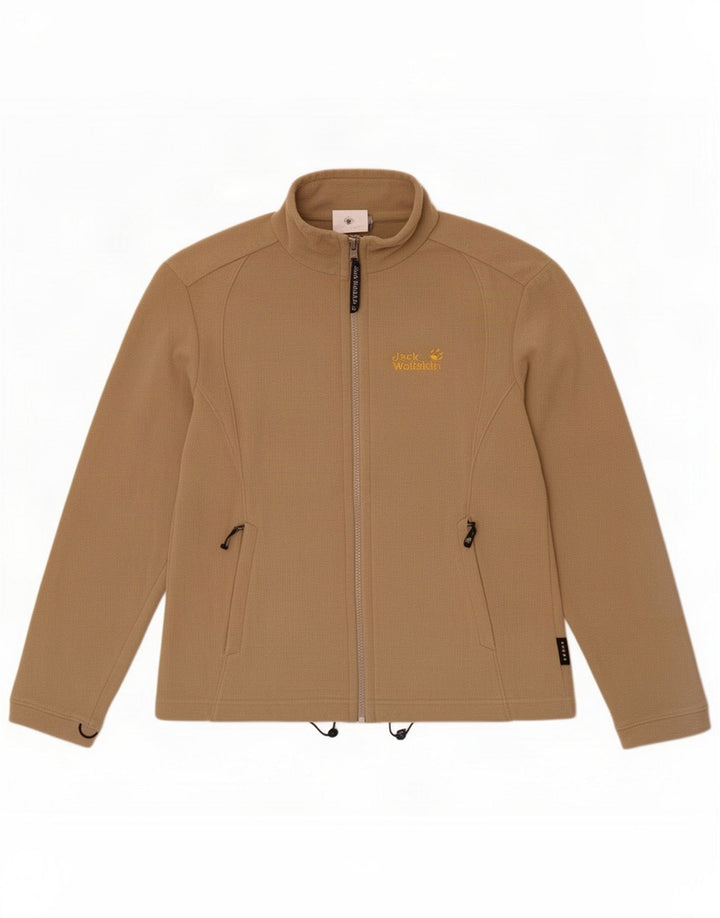 Jack Wolfskin Dame fleecejakke UK 12 Medium Khaki Polyester