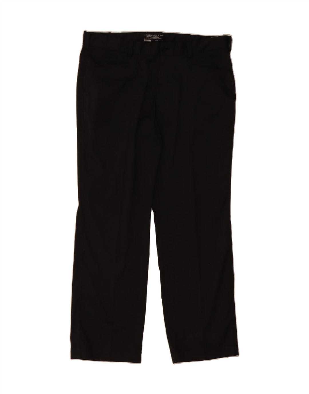 NIKE Mens Dri Fit Straight Casual Trousers W36 L30 Black Polyester Vintage Nike and Second-Hand Nike from Messina Hembry 