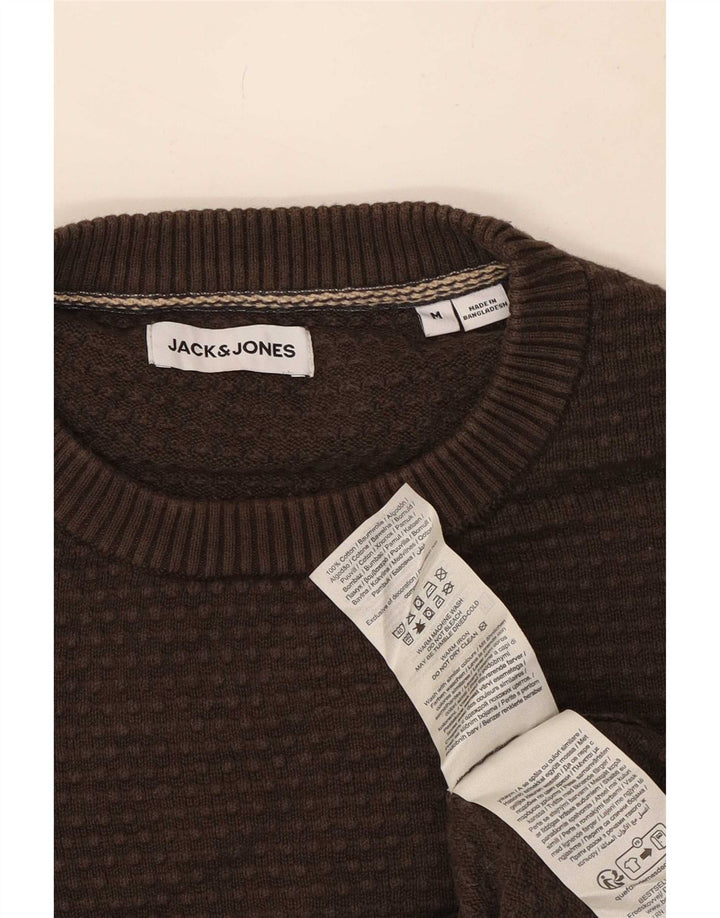 Jack & Jones herre sweater med rund hals, medium brun bomuld