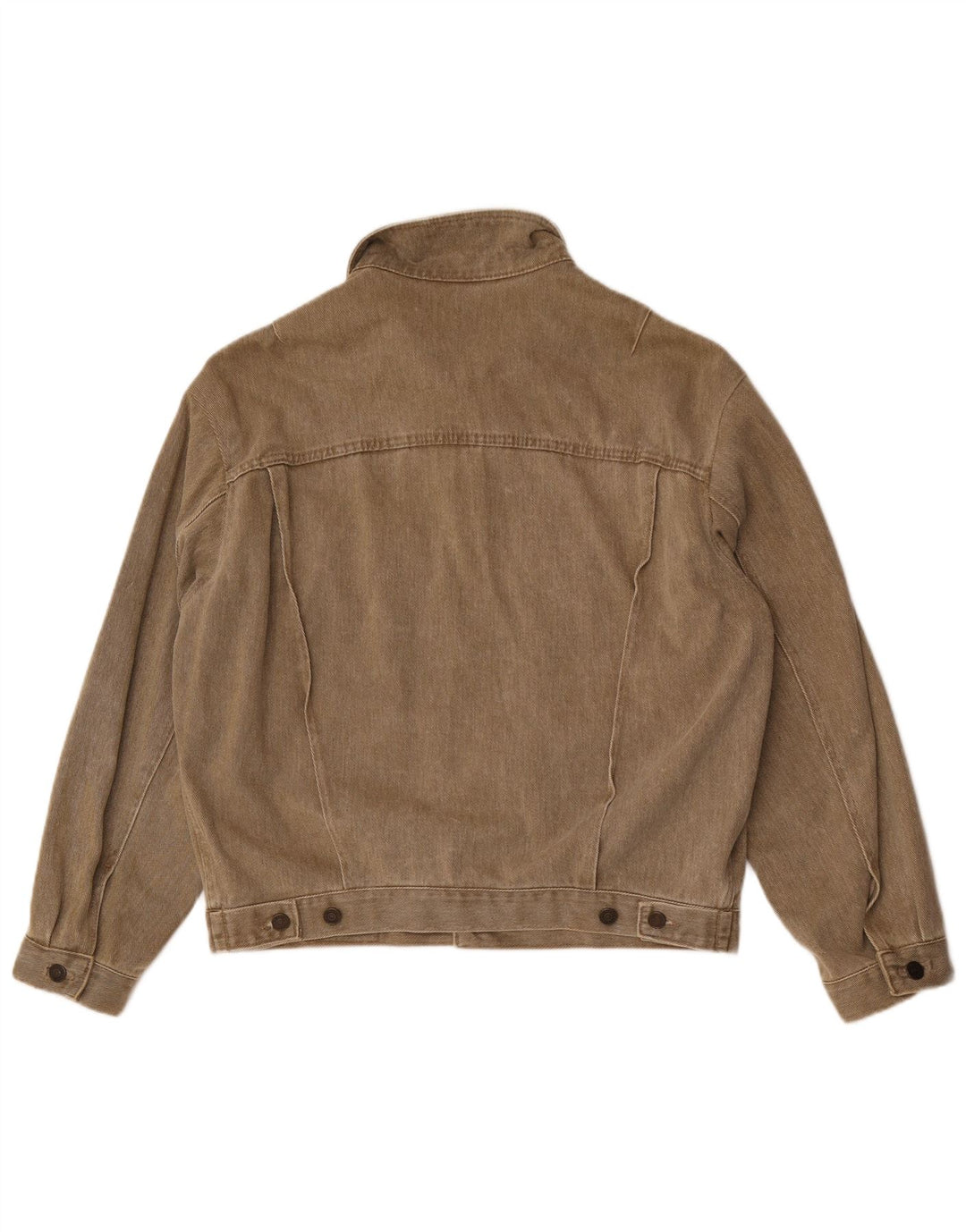 Wampum Herre Loose Fit denimjakke UK 38 Medium Khaki Bomuld