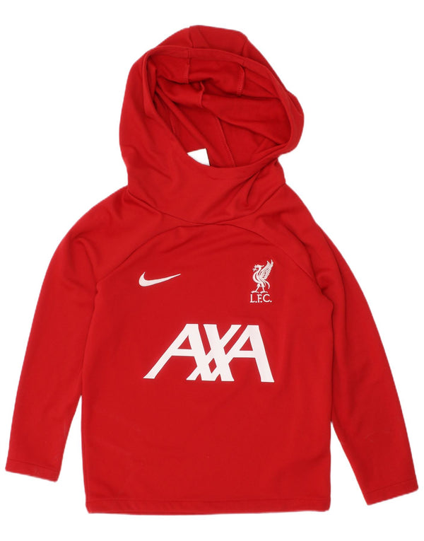 NIKE drenge Liverpool grafisk hættetrøje 5-6 år medium rød polyester