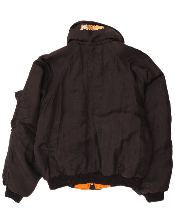 Vintage herre Loose Fit polstret jakke UK 38 Medium Black