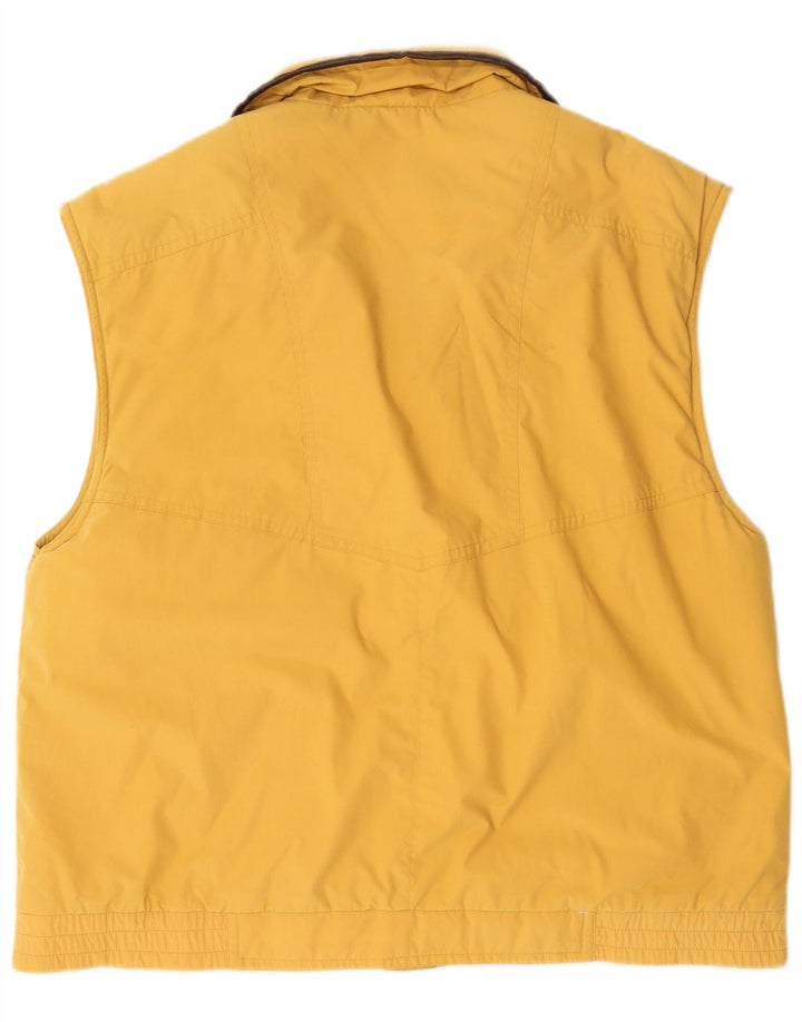 Vintage Herre Utility Gilet UK 42 XL Gul Polyester