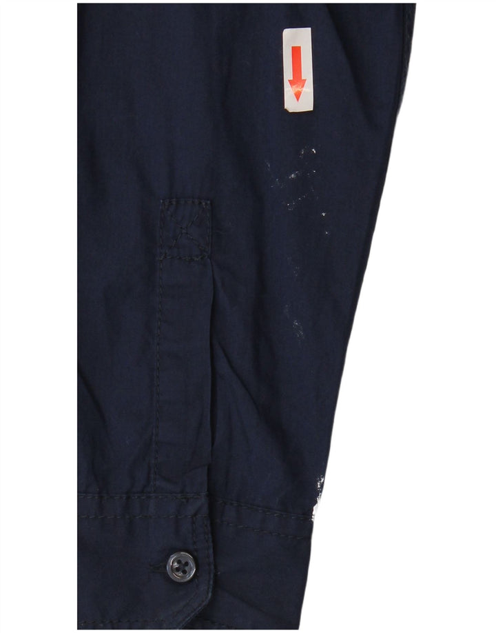 BENETTON Grafisk skjorte til drenge 8-9 år Stor marineblå bomuld