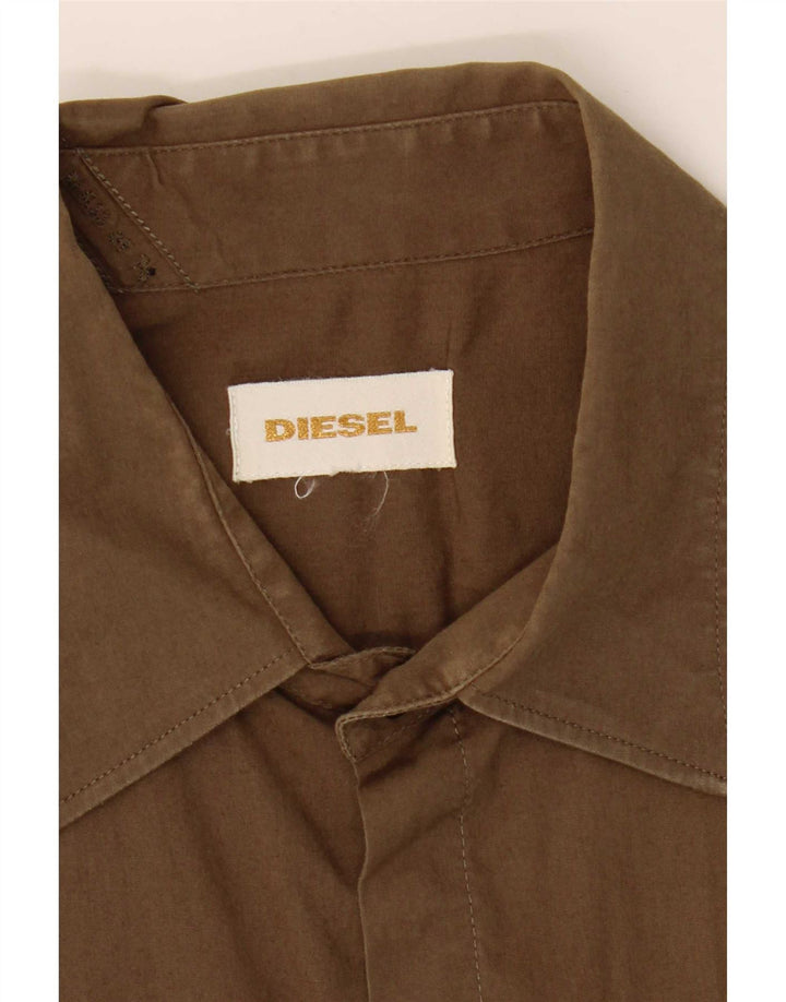 Diesel Kortærmet Herreskjorte Medium Khaki