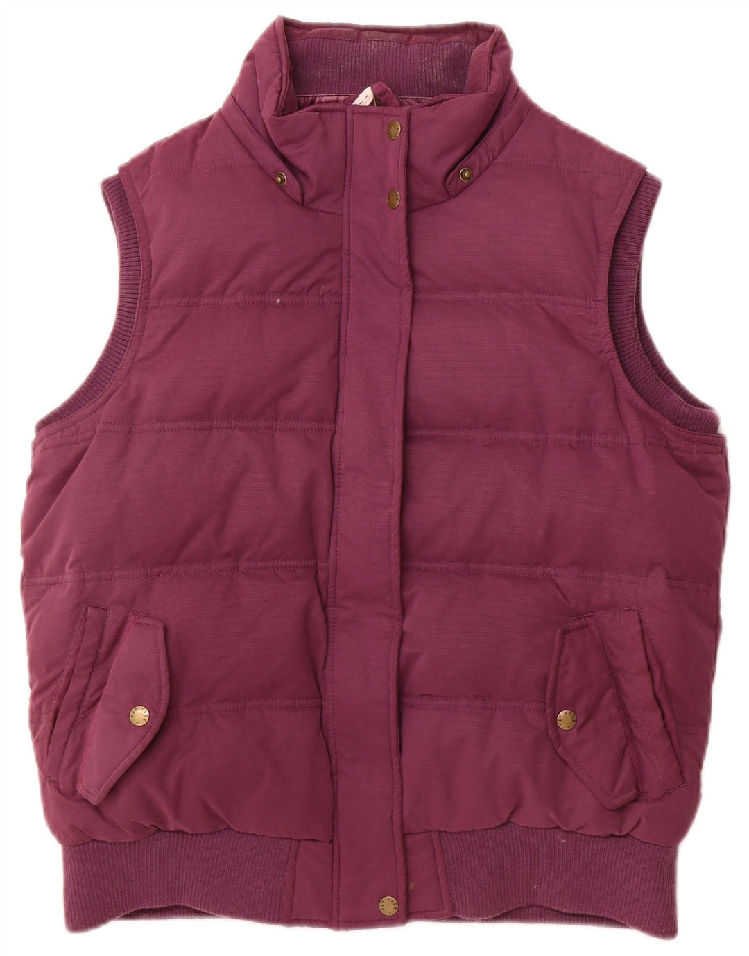 Fat Face Womens Polstret Gilet UK 16 Large Purple Polyester