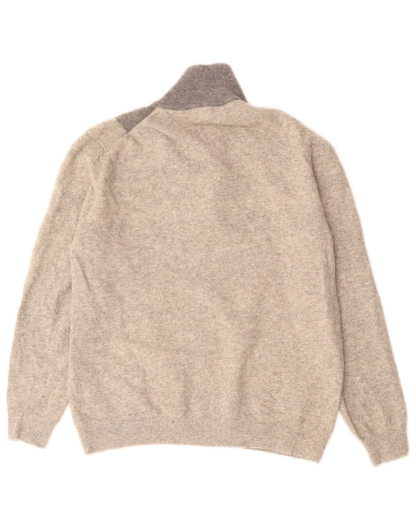 Reiss Boys Sweater med lynlåshals 13-14 år XL Grå Colourblock Uld