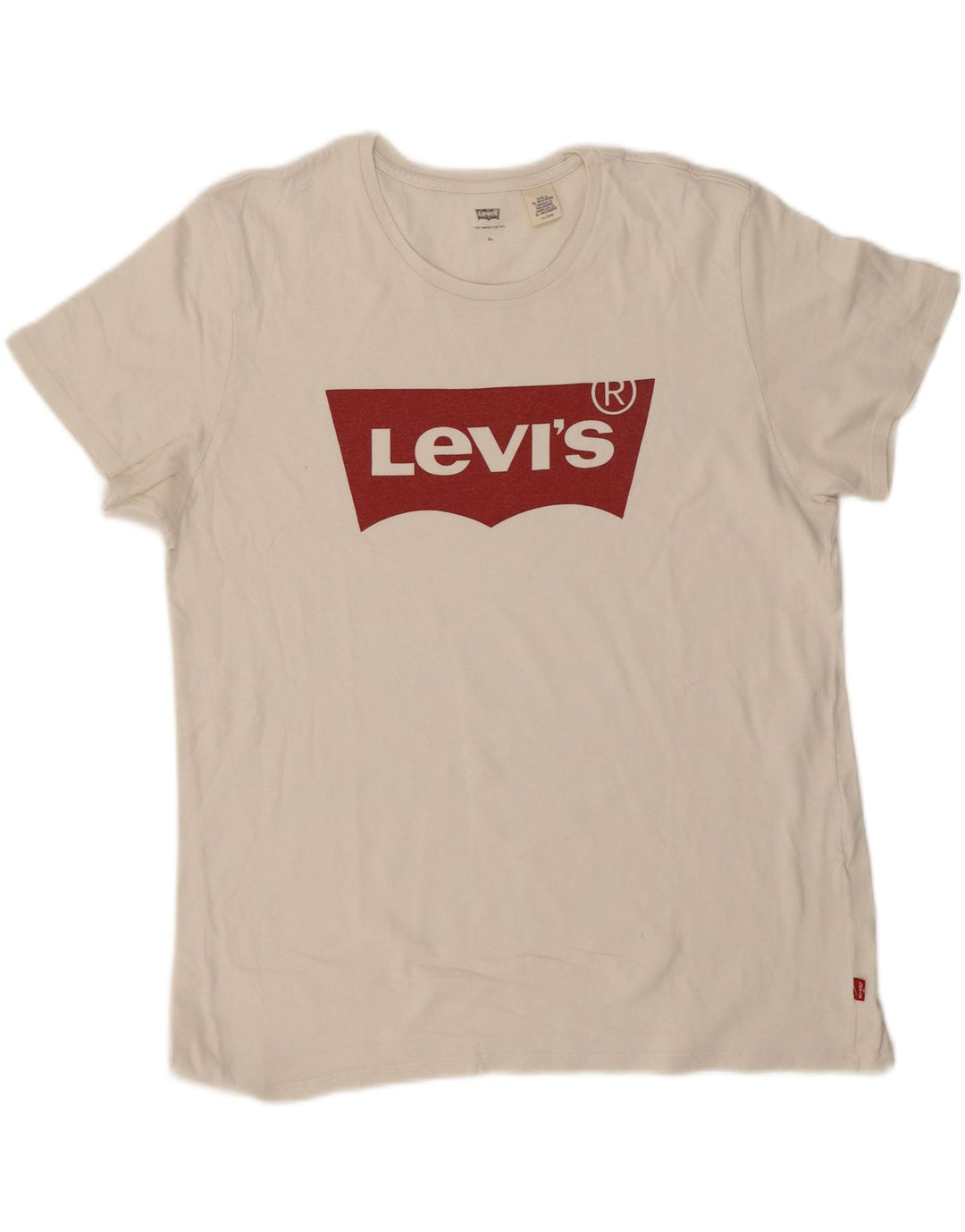 Levi's Herre grafisk T-shirt Top XL Hvid