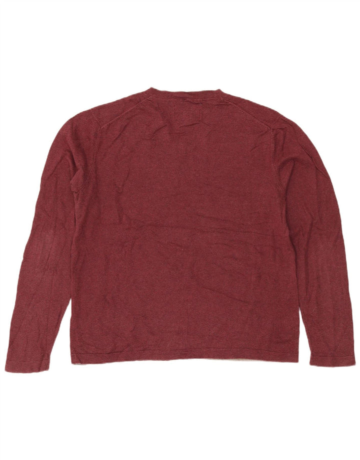 Eddie Bauer Herre V-hals sweater Medium Bourgogne bomuld