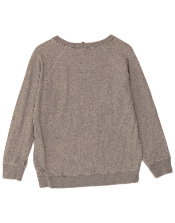 J. CREW Graphic Sweatshirt Jumper UK 10 lille grå bomuld