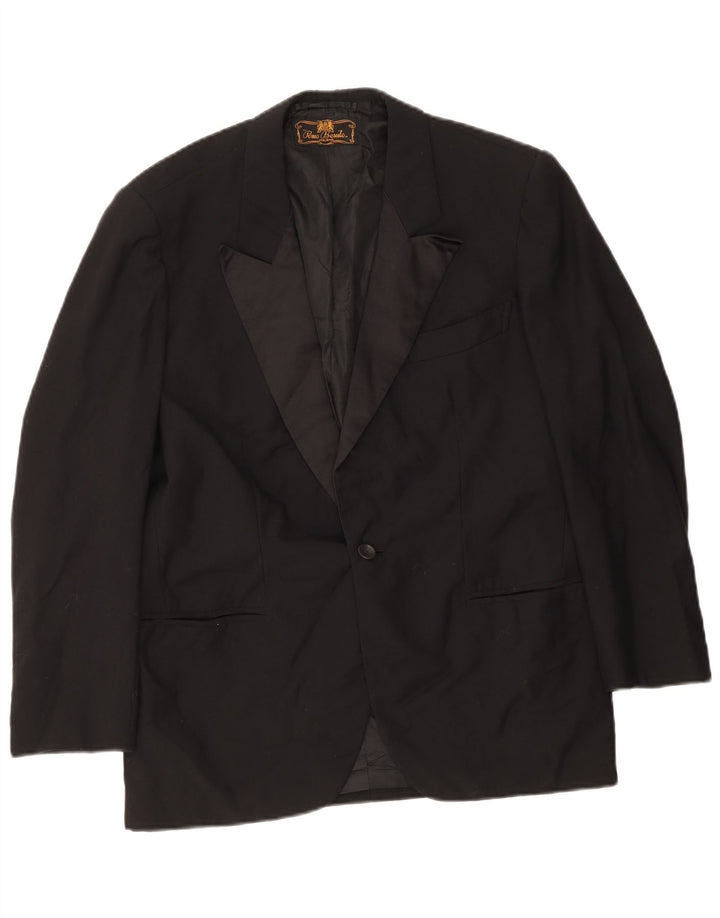 Vintage Herre 1 Knap Blazer Jacket UK 36 Small Black