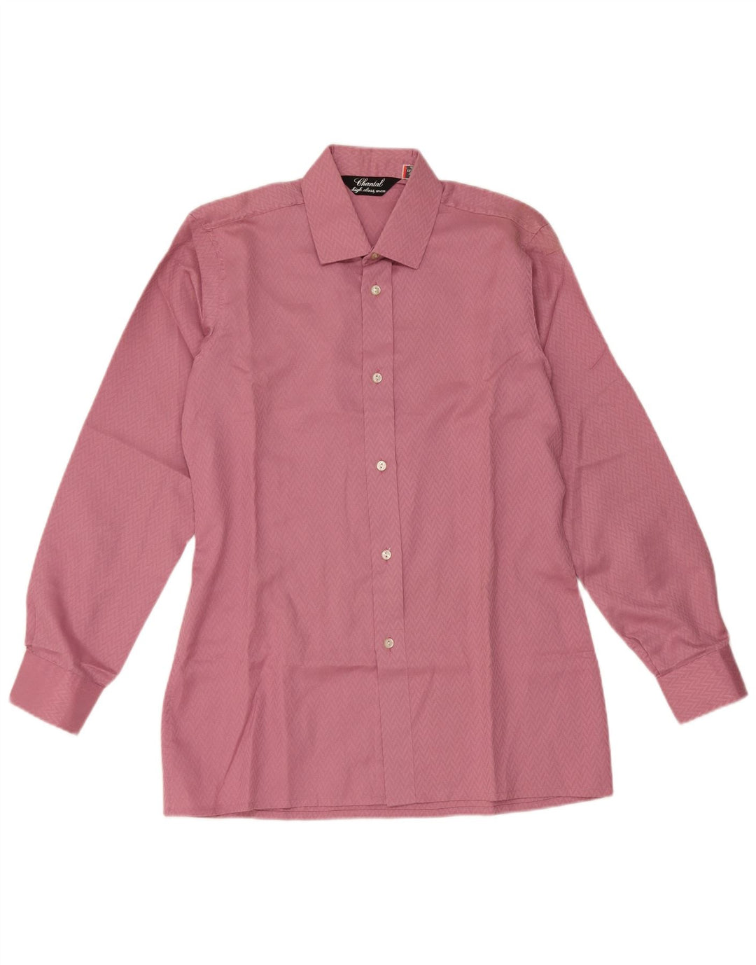 Vintage Herre Slim Shirt Størrelse 38 15 Medium Pink Geometrisk