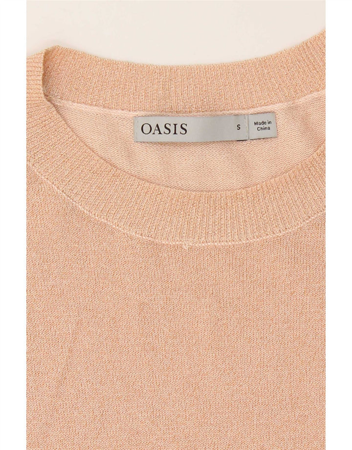 Oasis Dame sweater med rund hals DK 10 Small Pink Colourblock