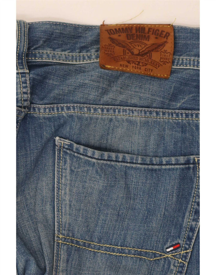Tommy Hilfiger Herre Distressed Straight Jeans W32 L34 Blå