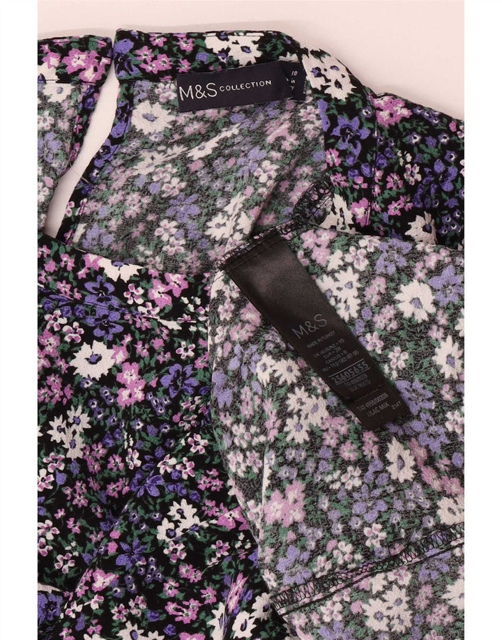 Marks & Spencer Damebluse Top UK 10 Small Multicolored Floral