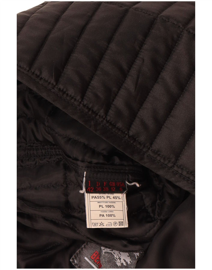 Chateu Beau Cedre Dame Quiltet Gilet UK 12 Medium Sort Polyamid