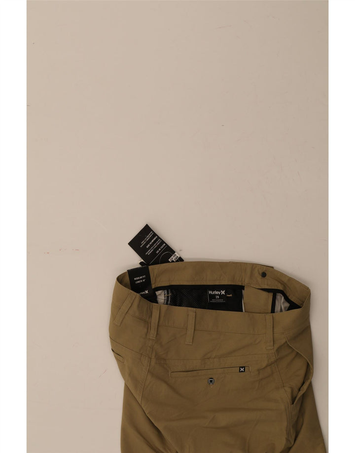 HURLEY Womens Chino Shorts W29 Medium Brown Nylon Vintage Hurley and Second-Hand Hurley from Messina Hembry 