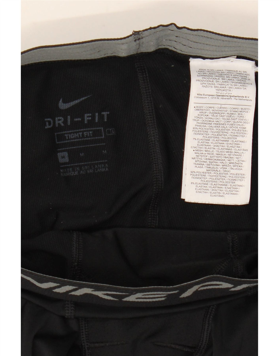 Nike Herre Tight Fit Grafiske Leggings Medium Sort Polyester
