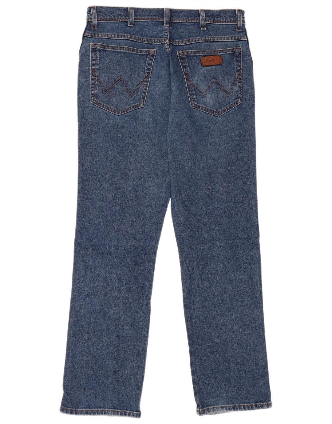 Wrangler Herre Regular Fit Straight Jeans W34 L32 Blå Bomuld