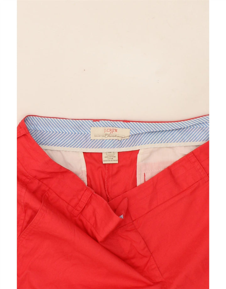 J. CREW Womens Broken In Chino Shorts US 12 Large W36 Red Cotton Vintage J. Crew and Second-Hand J. Crew from Messina Hembry 