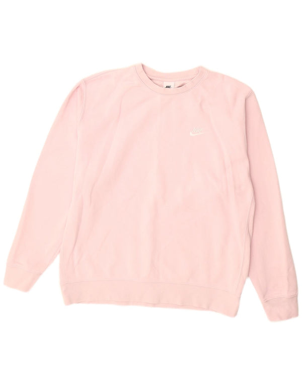 NIKE Mens Sweatshirt Jumper XL Pink Cotton