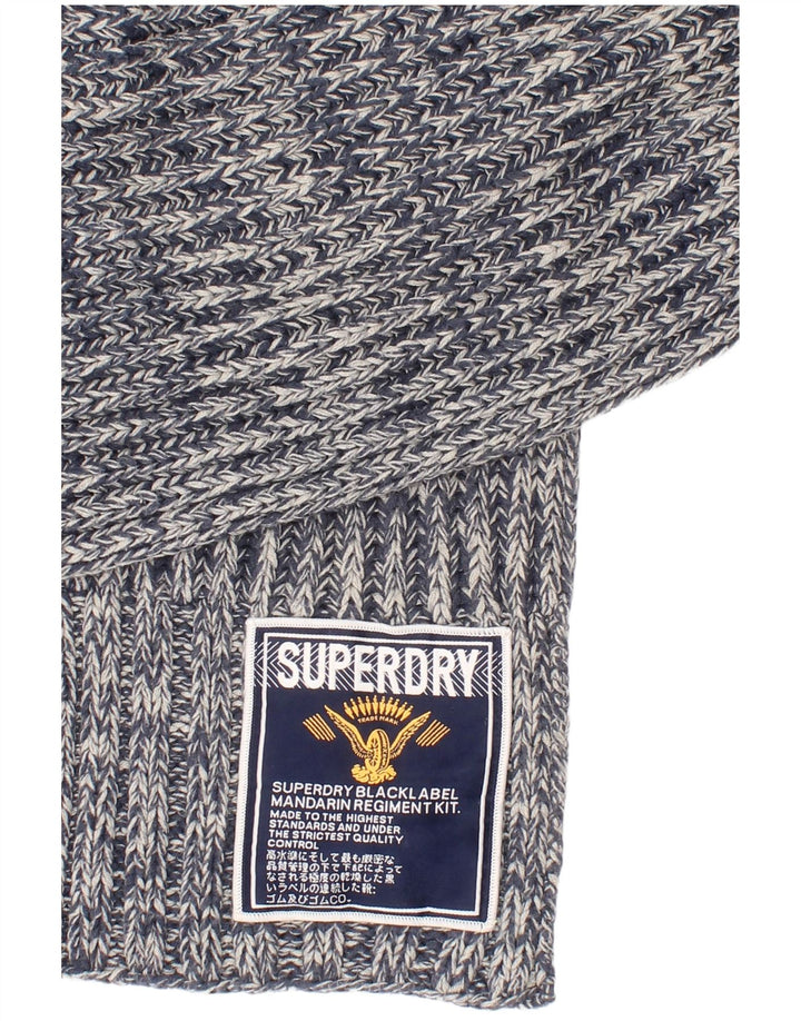 Superdry strikket rektangeltørklæde til mænd One Size Blue Flecked